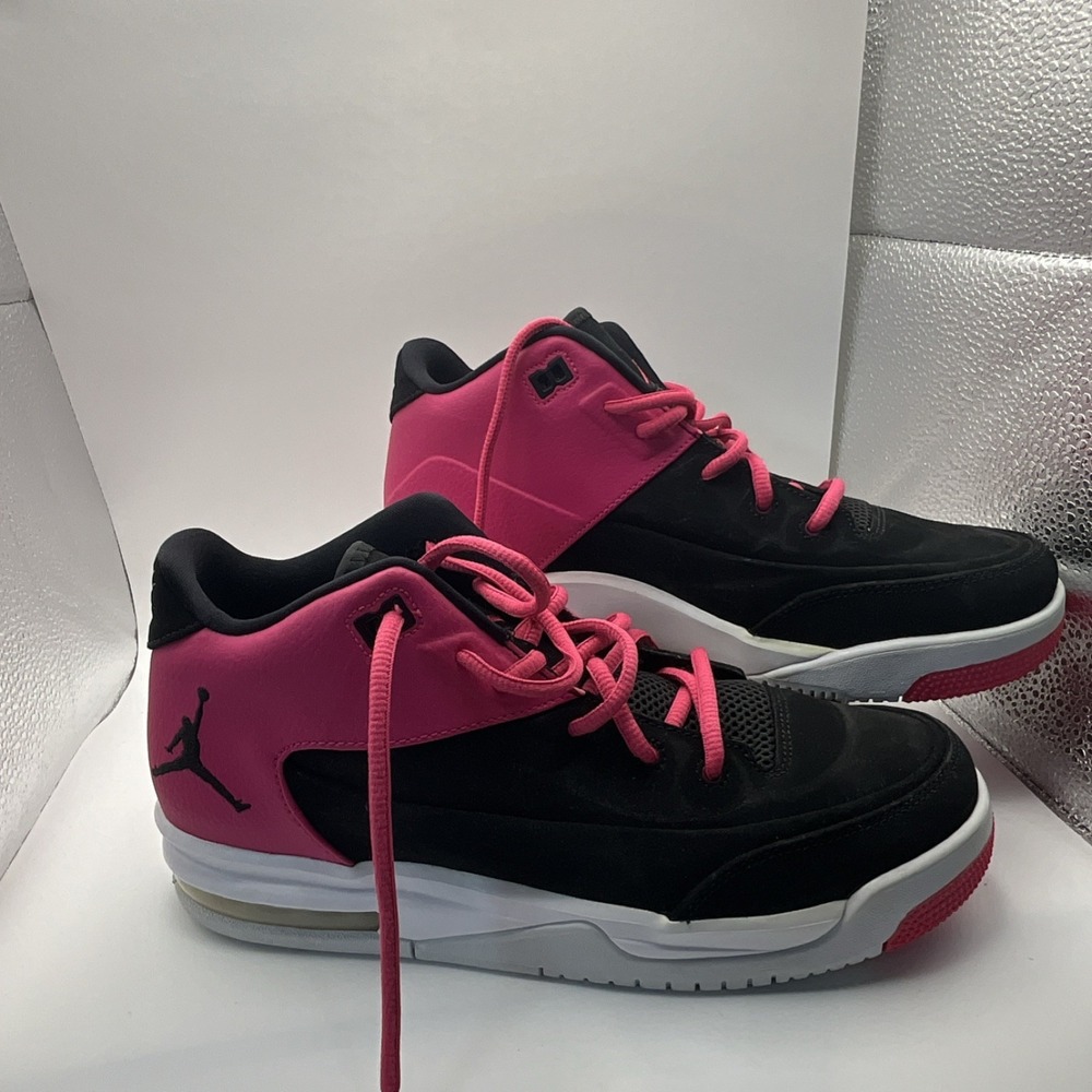 Jordan Flight Origin 3 Black Pink Unisex Kids Athletic Sneakers Size 8.5Y